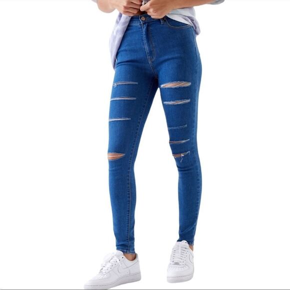 NEW WITH TAGS PACSUN SIZE 29 SHORT SUPER HIGH RISE DISTRESSED JEGGING - Picture 1 of 7
